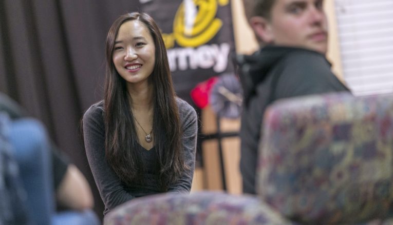 female student smiling