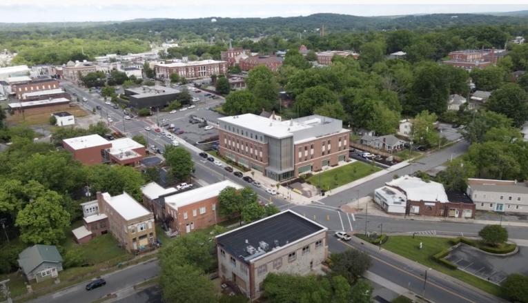 aerial view of campus