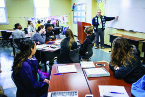 Education classroom during class