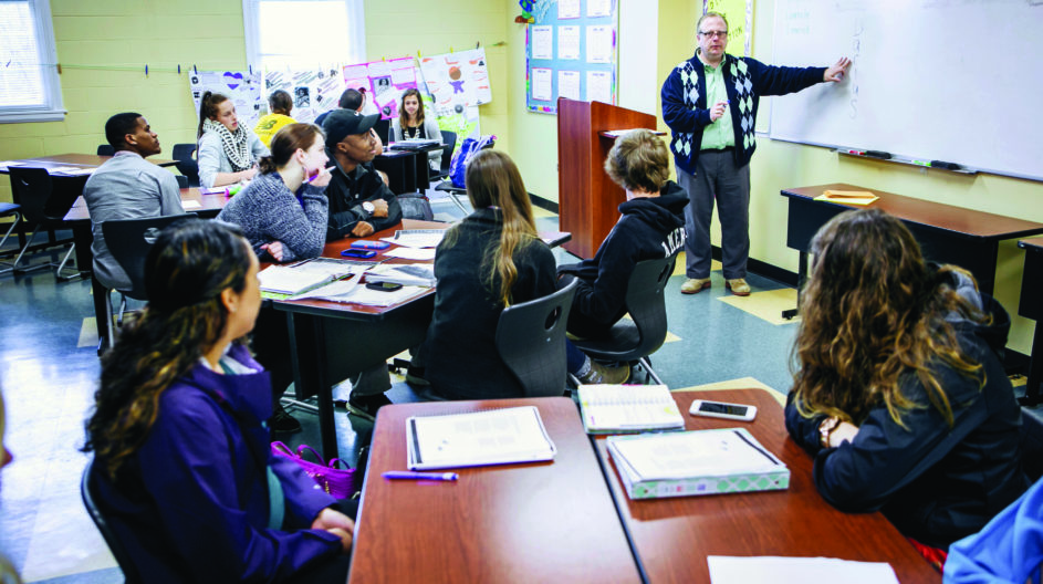 Education classroom during class